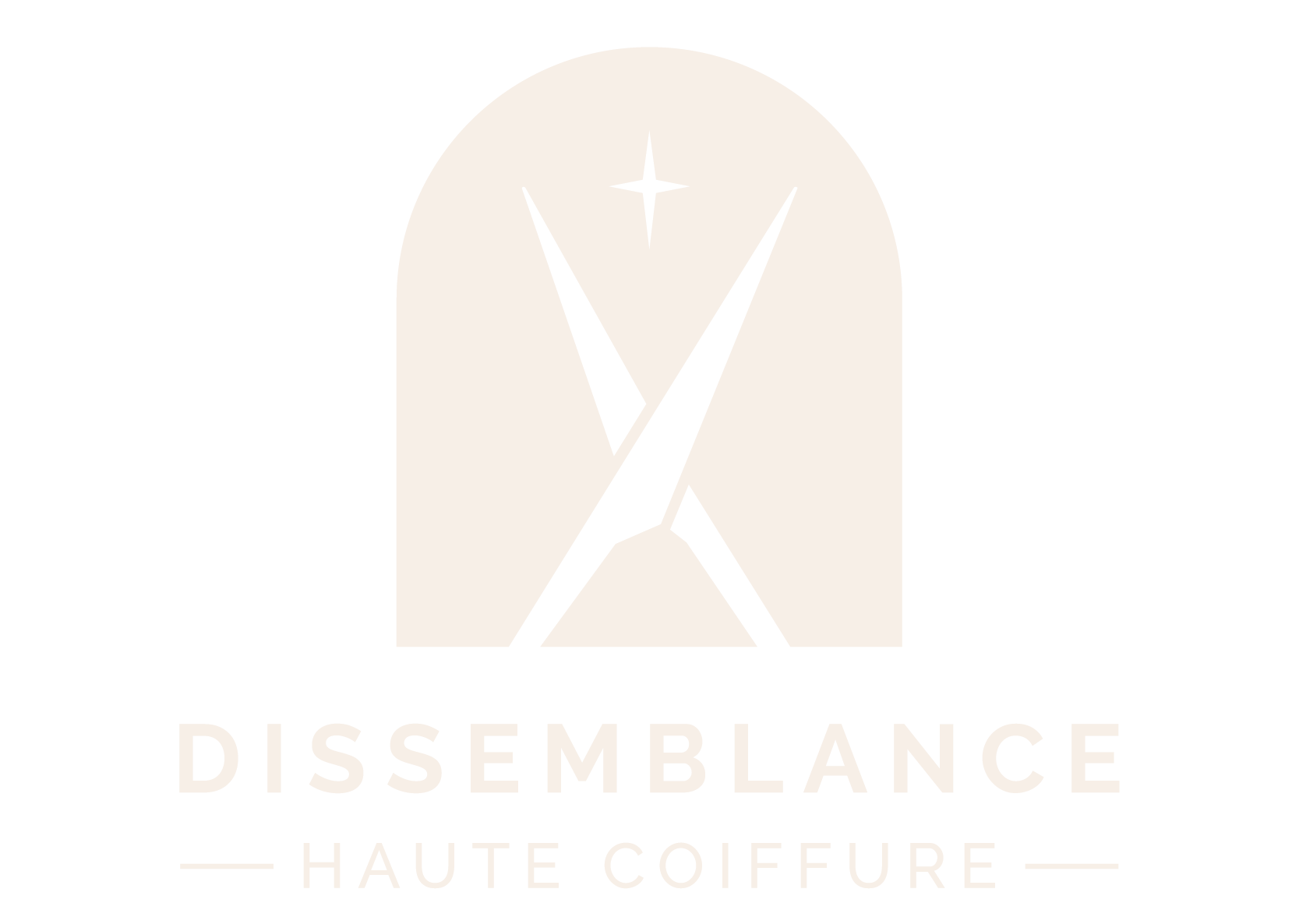 Logo Dissemblance haute coiffure Bordeaux beige