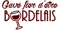 Logo de Gavé fier avec un verre de vin