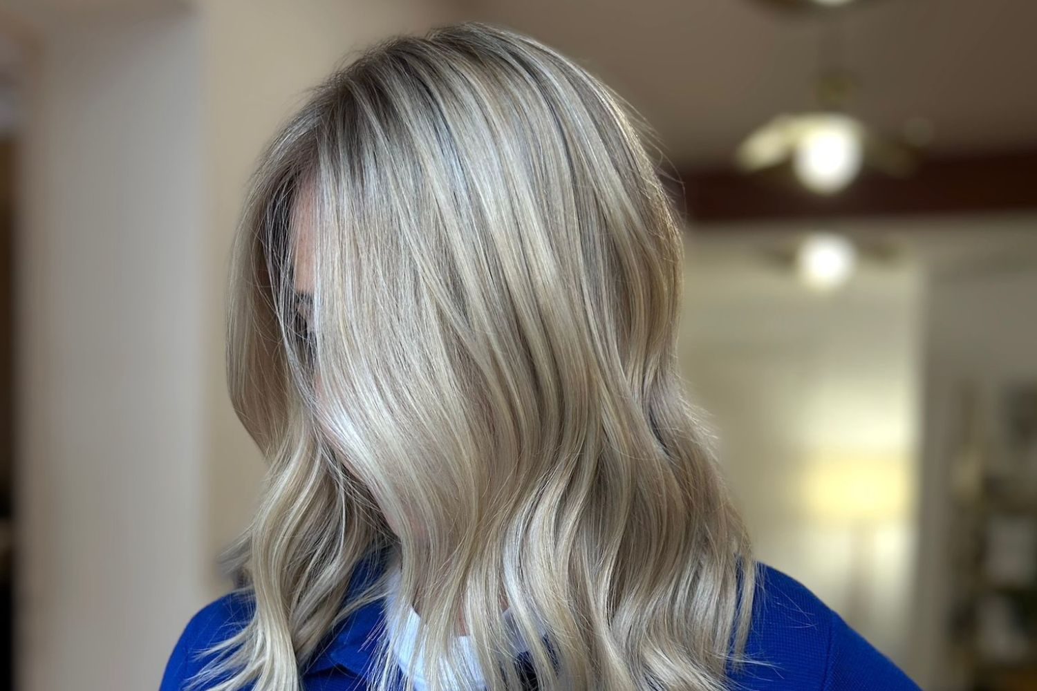 balayage de cheveux blonds