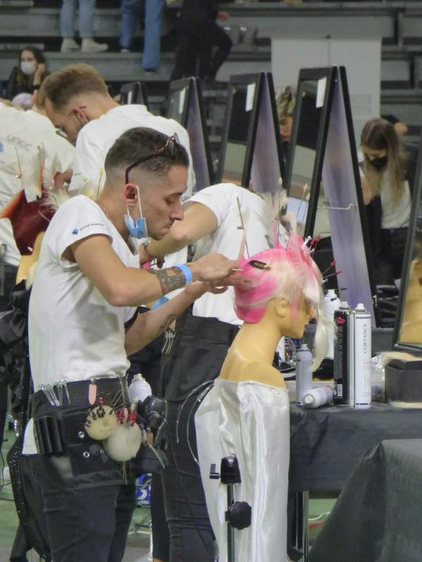 Alexandre aux championnats du monde de coiffure